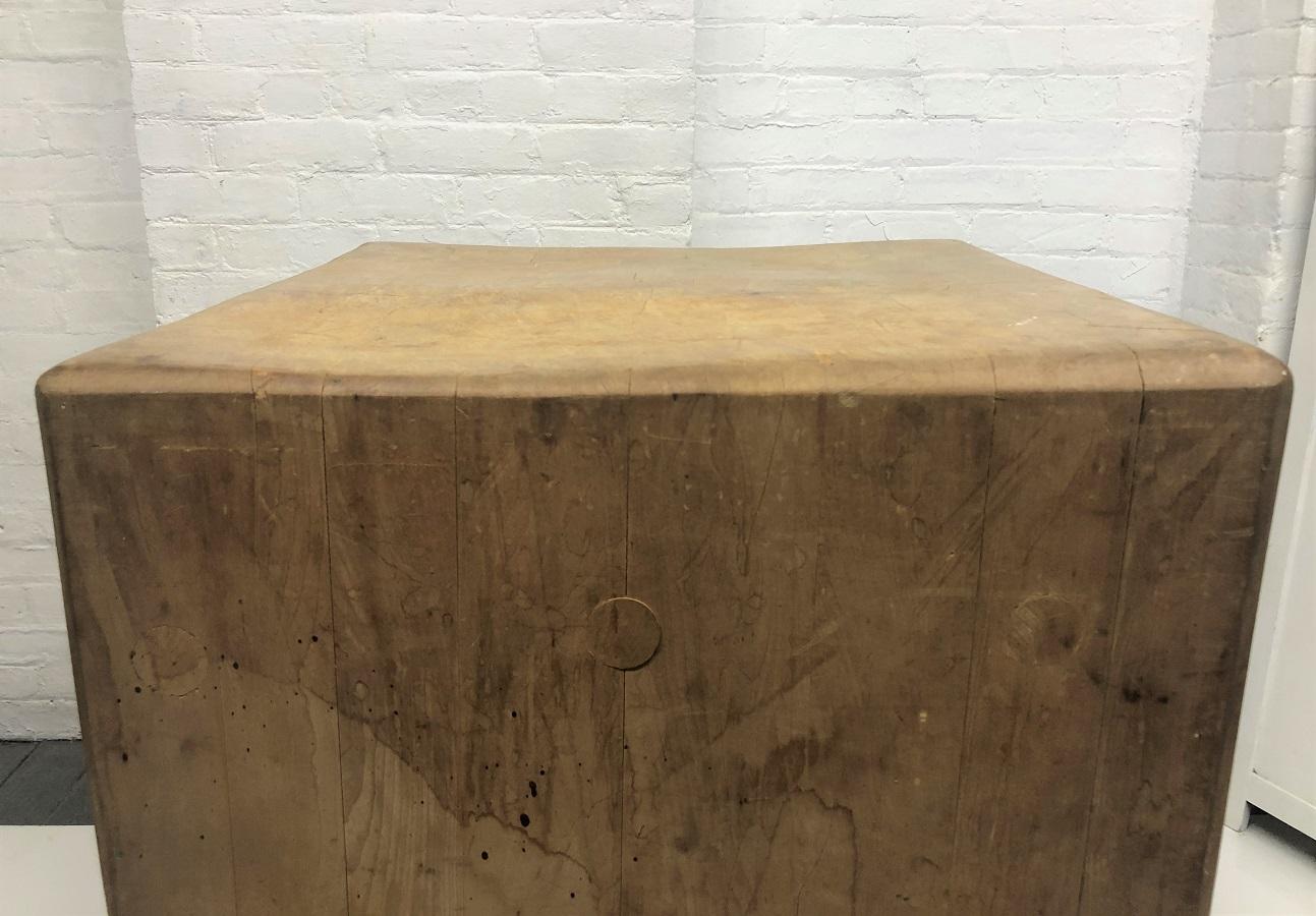 1950s French Butcher Block Table 3