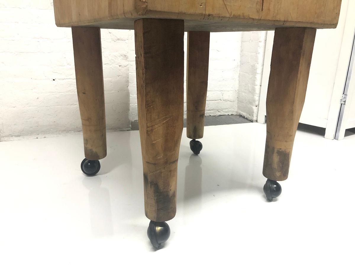 American 1950s French Butcher Block Table