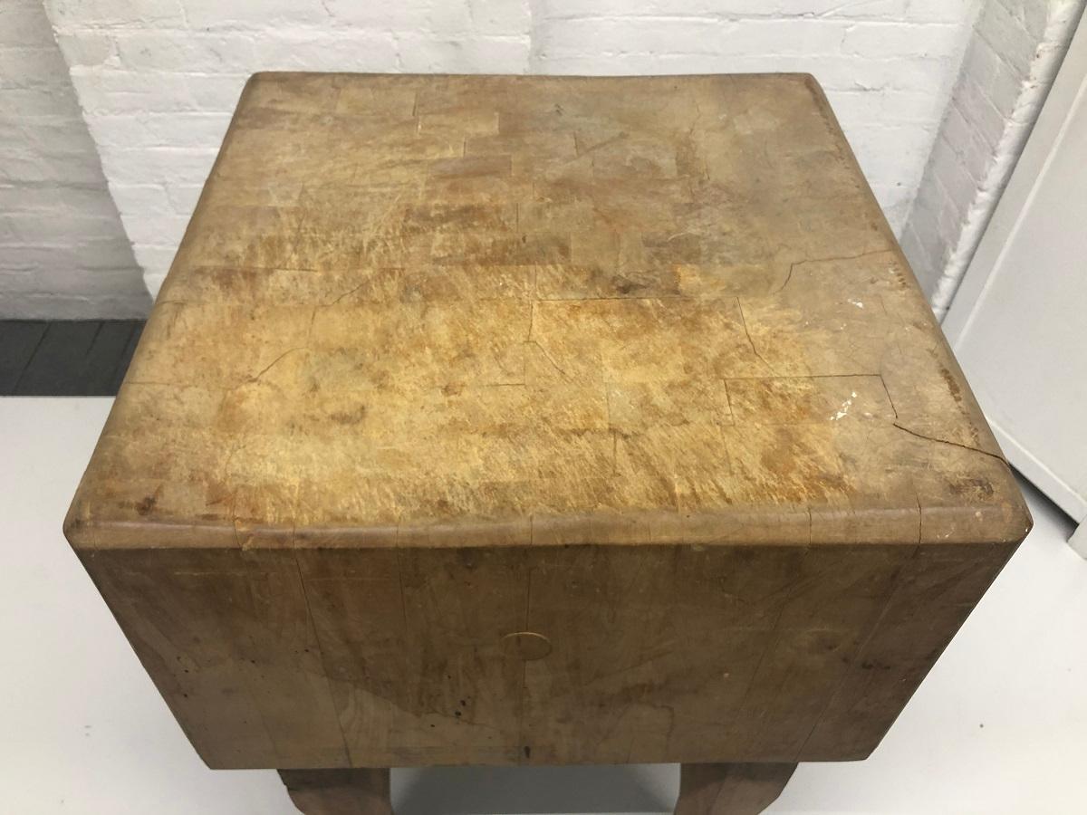 1950s French Butcher Block Table In Good Condition In New York, NY