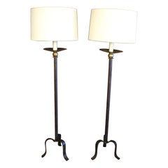 1950s French Candlestick Floor Lamps. One Available. 1950s French Candlestick Floor Lamps. One Available.