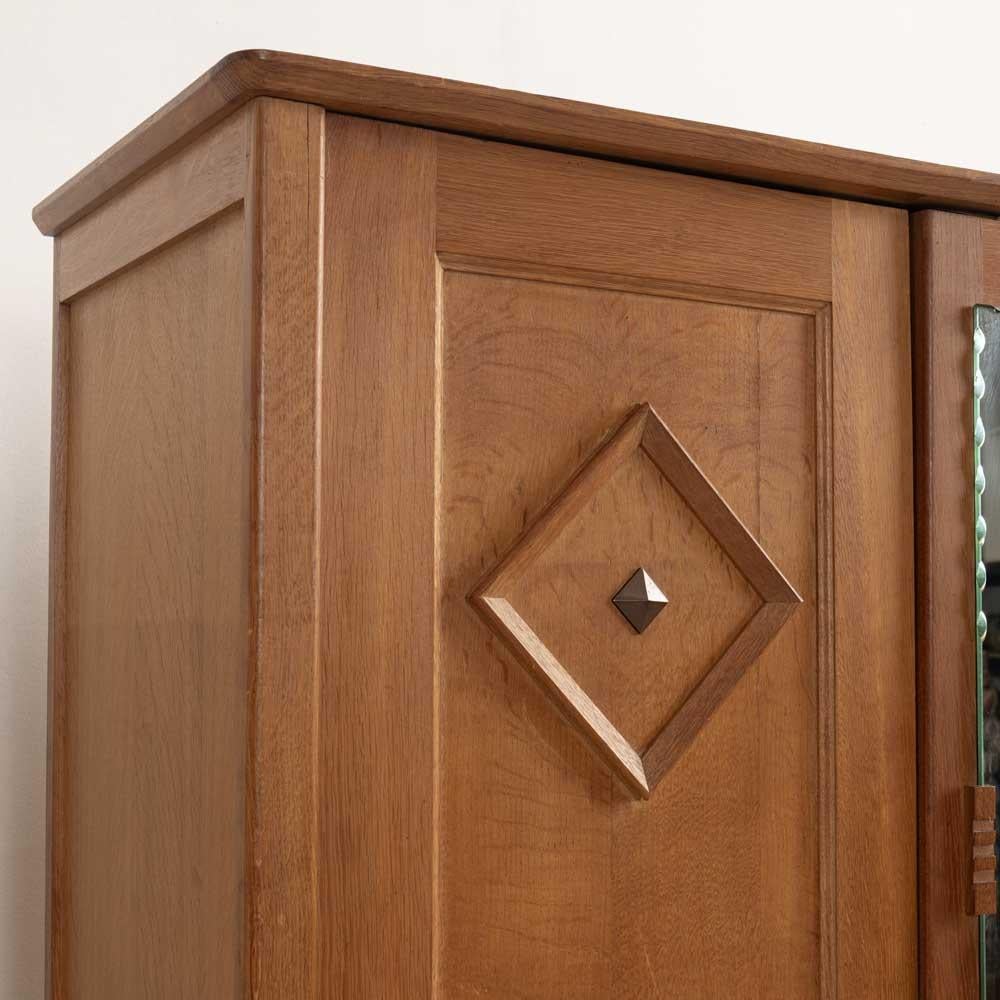 1950s French Carved Wood Cabinet For Sale 5