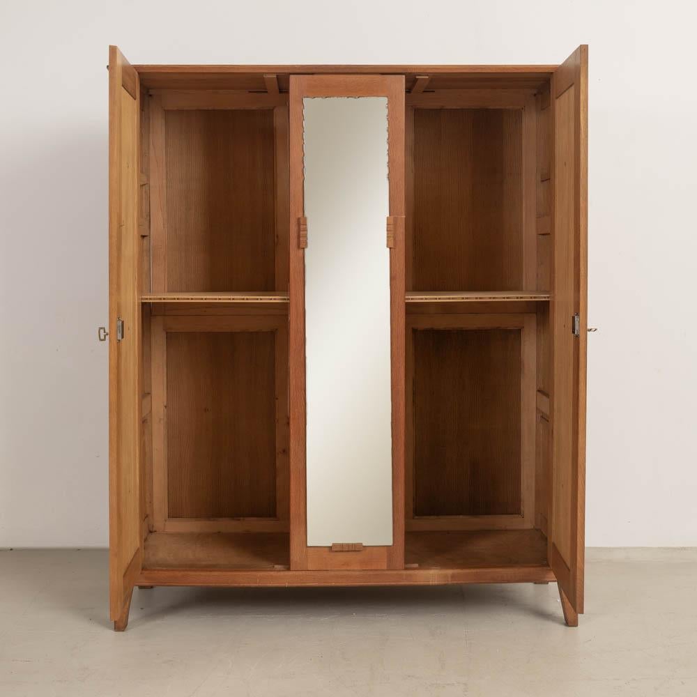 20th Century 1950s French Carved Wood Cabinet For Sale