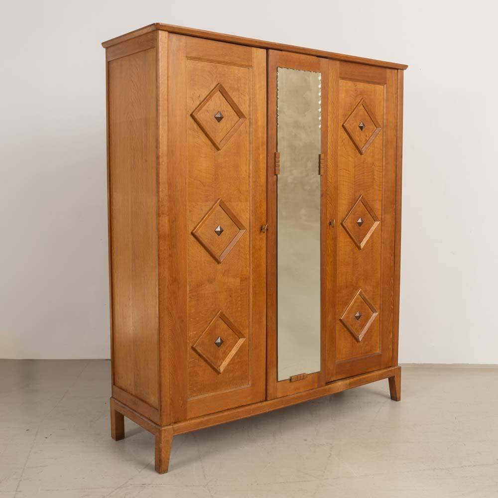 XX secolo 1950s French Carved Wood Cabinet in vendita