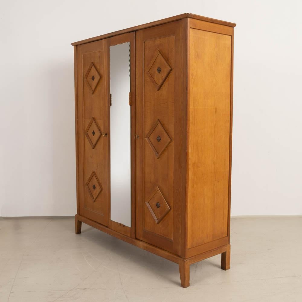 1950s French Carved Wood Cabinet in vendita 1