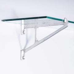 1950's French Cast Aluminium Butchers Shelving - Two Shelves