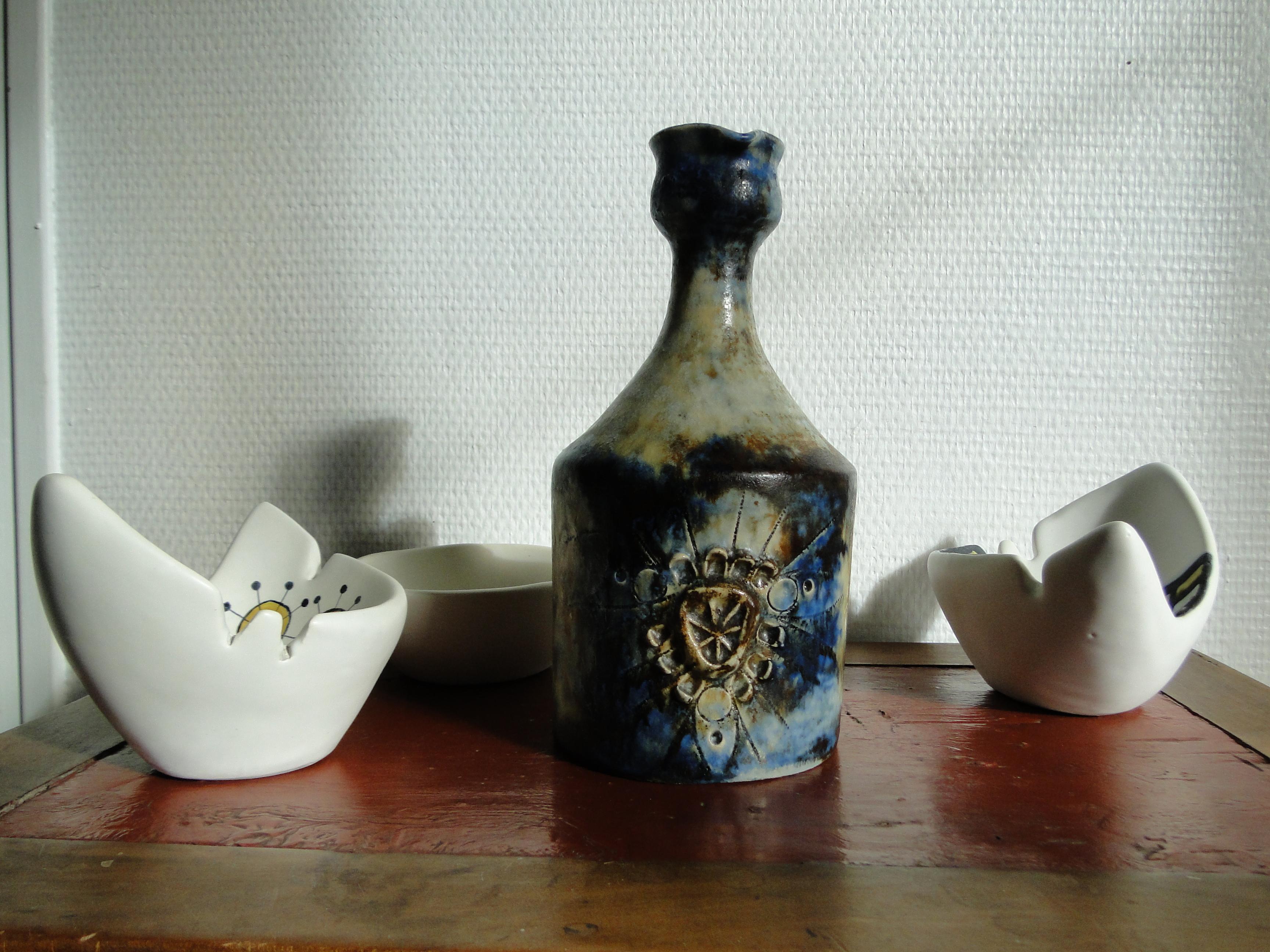 Jacques Pouchain and Atelier Dieulefit France French Ceramic Bottle  For Sale 2