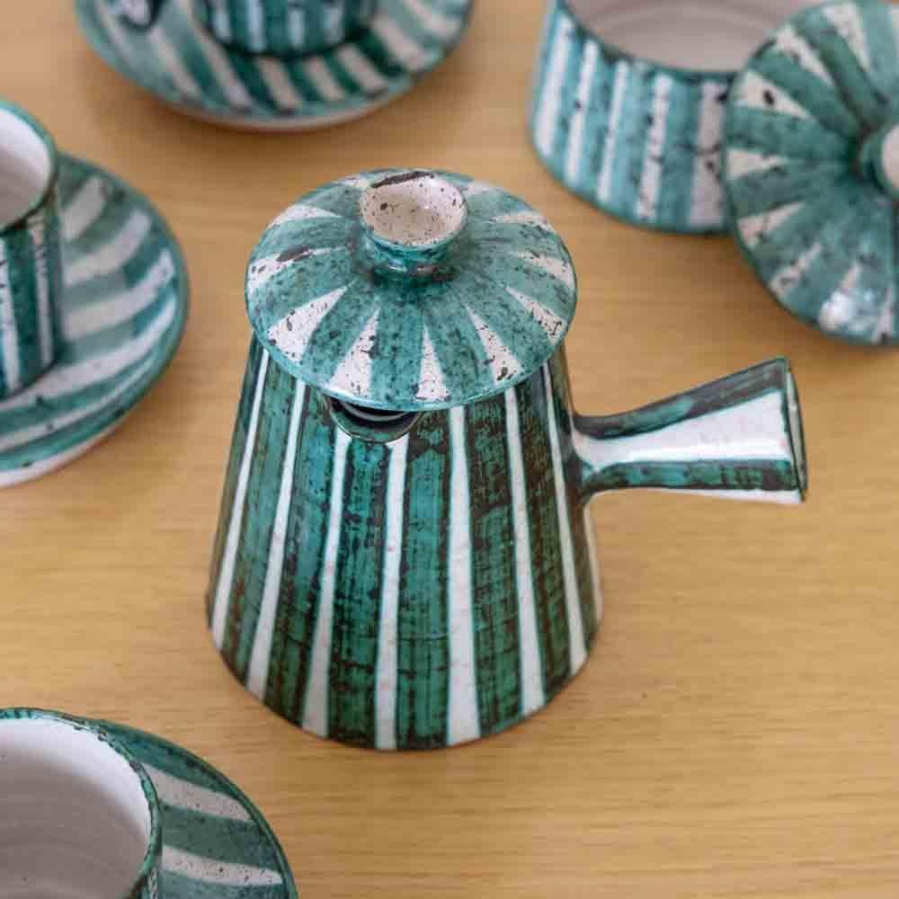 1950's French Ceramic Coffee Set from Vallauris For Sale 9