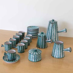1950's French Ceramic Coffee Set from Vallauris