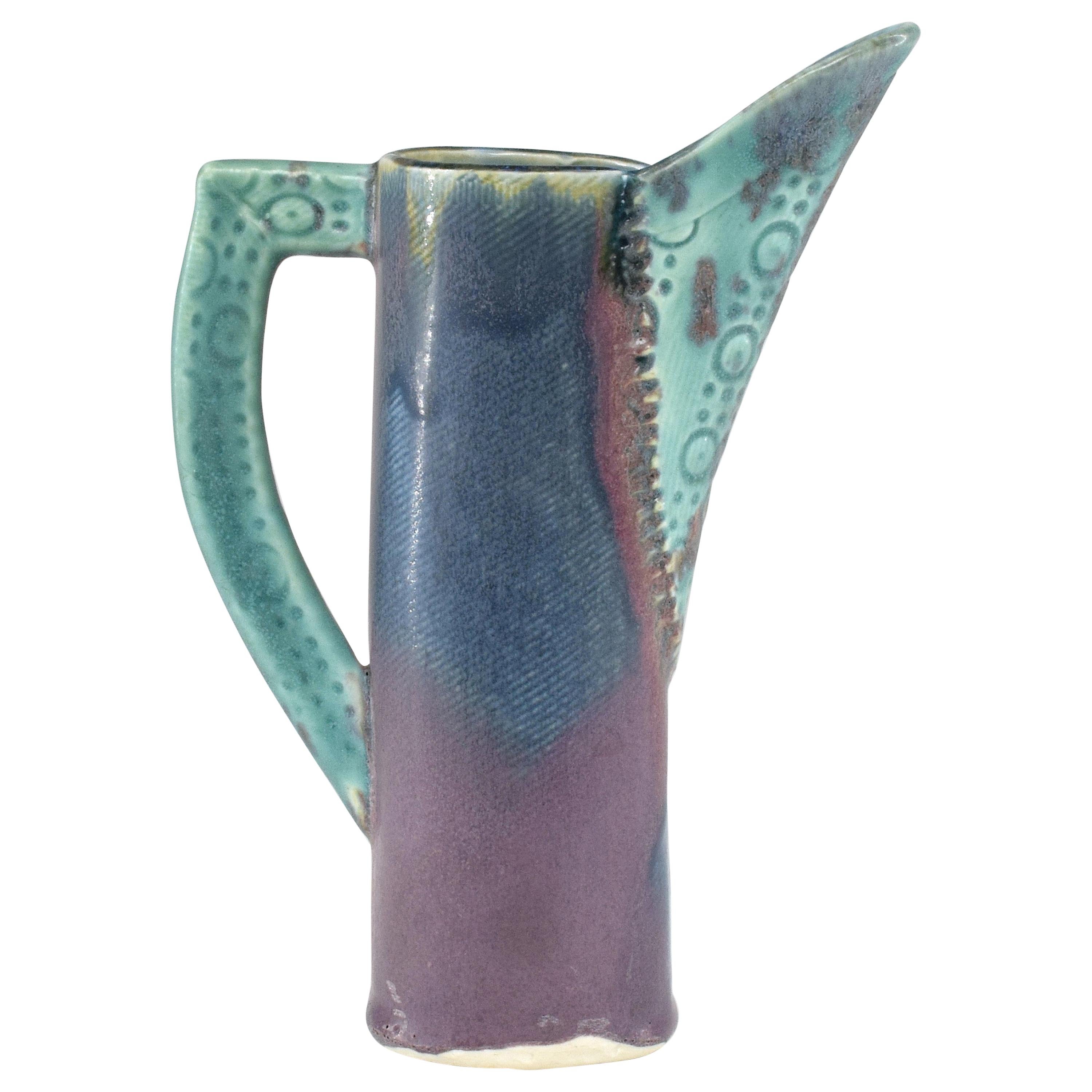 Tall Ceramic Pitcher by Jean Marais For Sale at 1stDibs