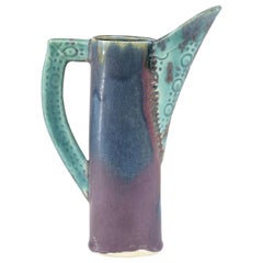 1950s French Ceramic Decorative Pitcher