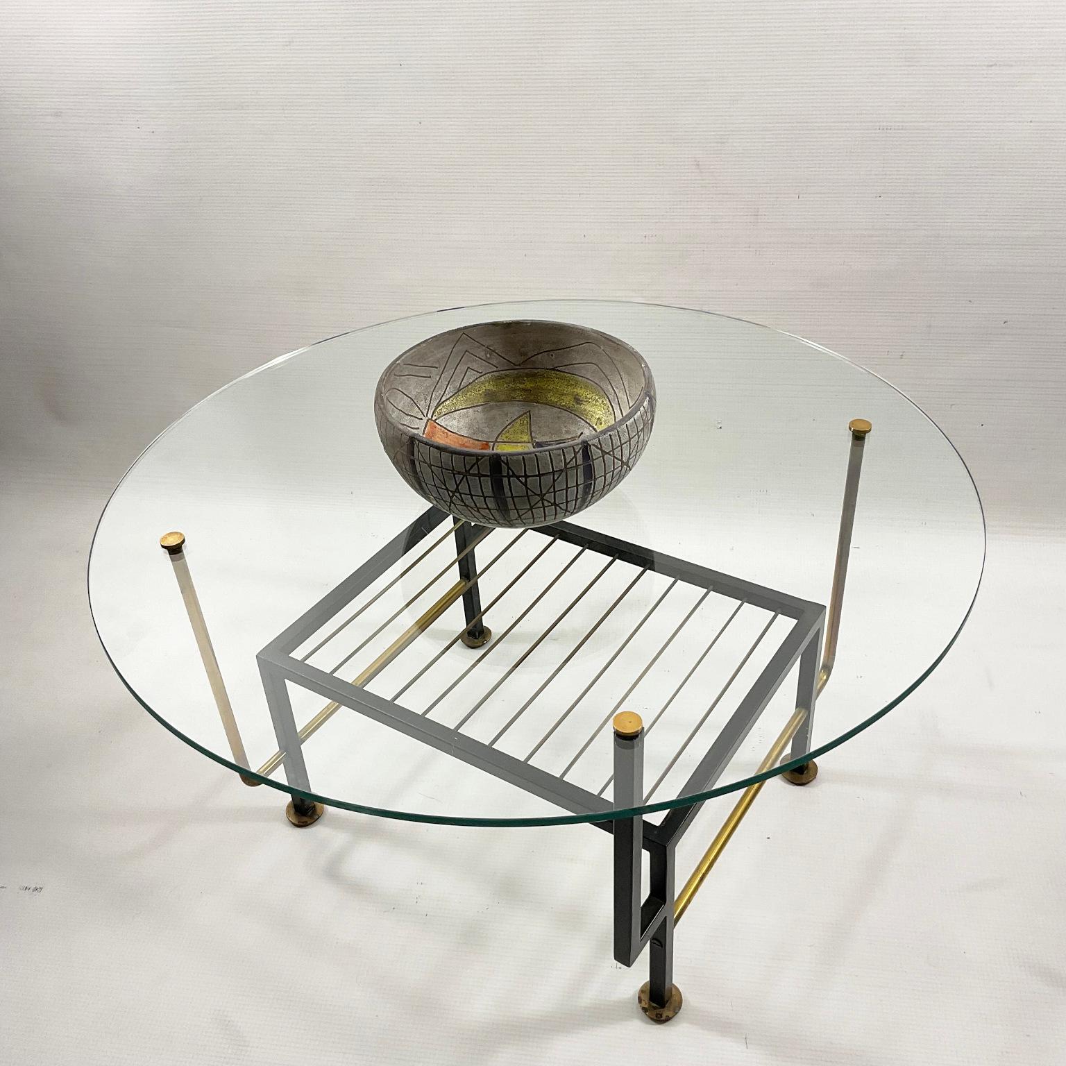 1950s French Coffee Table in a manner of Mathieu Mategot In Good Condition For Sale In London, GB
