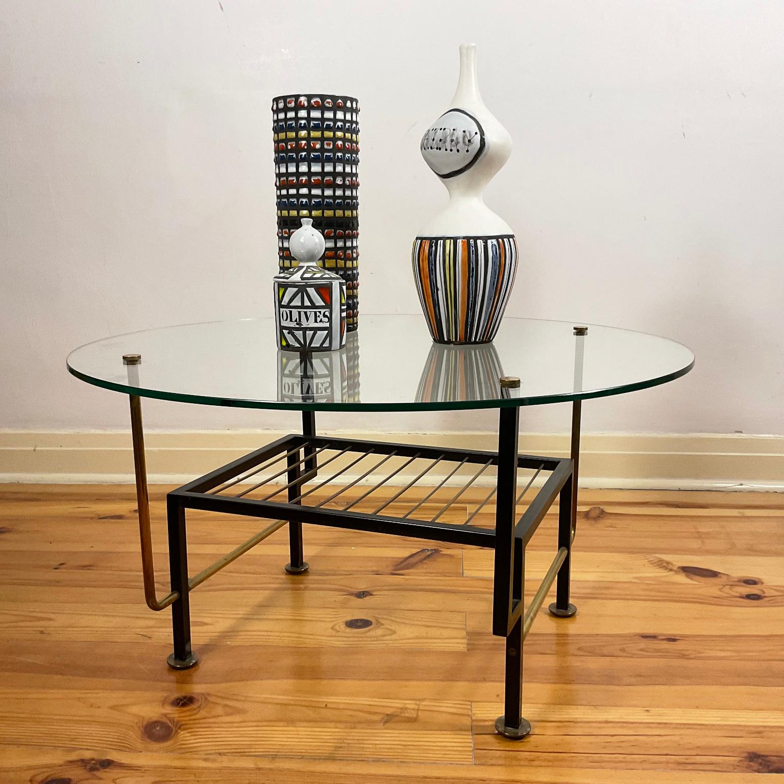 Metal 1950s French Coffee Table in a manner of Mathieu Mategot For Sale