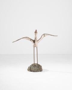 1950s French Concrete Heron Sculpture
