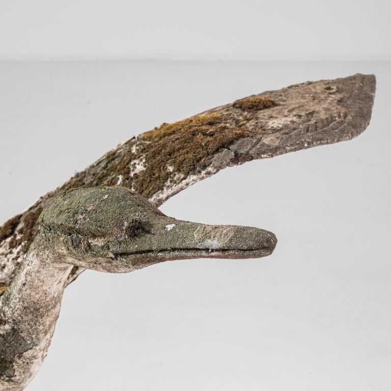 1950s French Concrete Heron Sculpture For Sale at 1stDibs