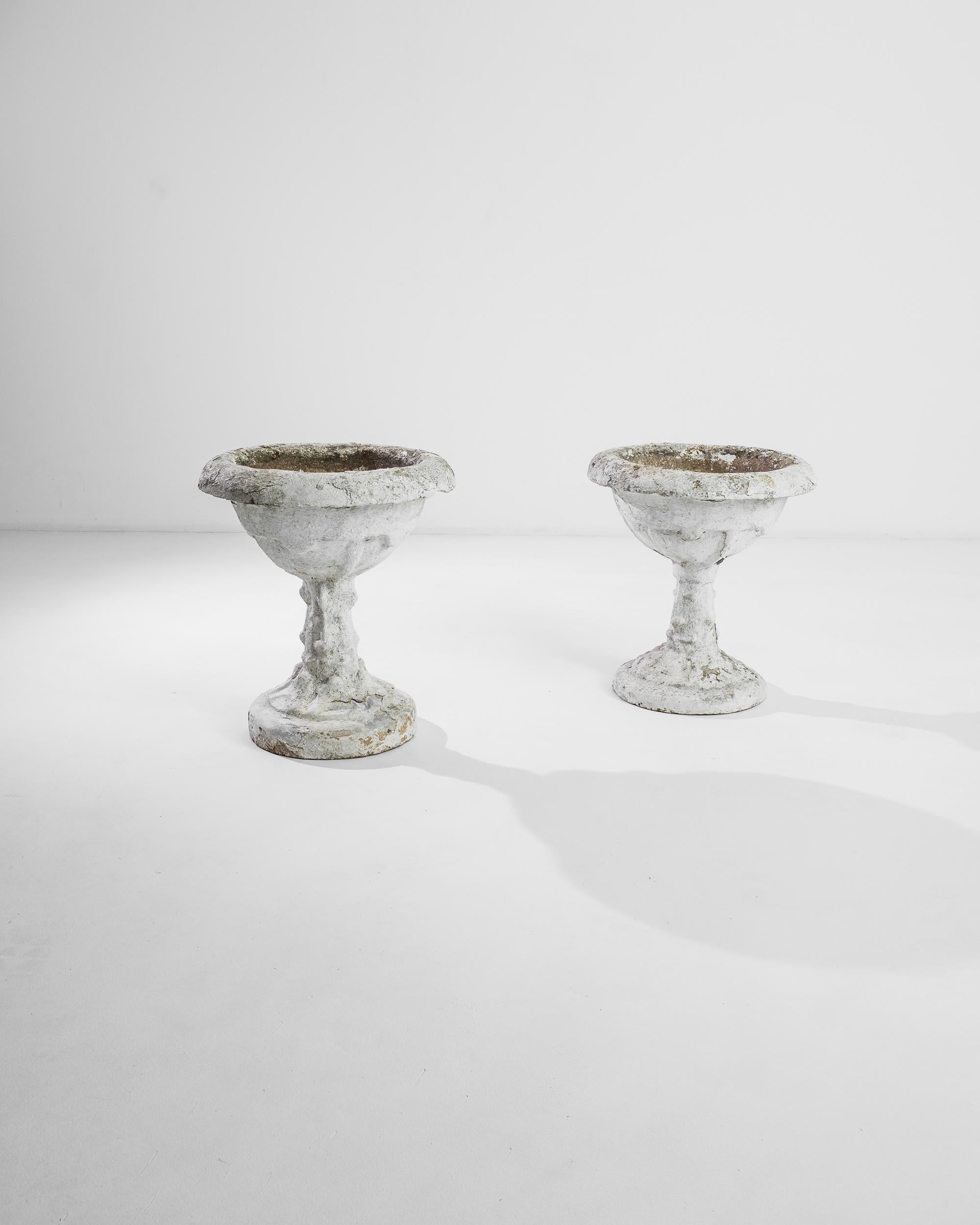 1950s, French Concrete Planters, a Pair 2