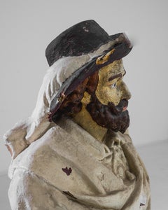 1950s French Concrete Sculpture of Man
