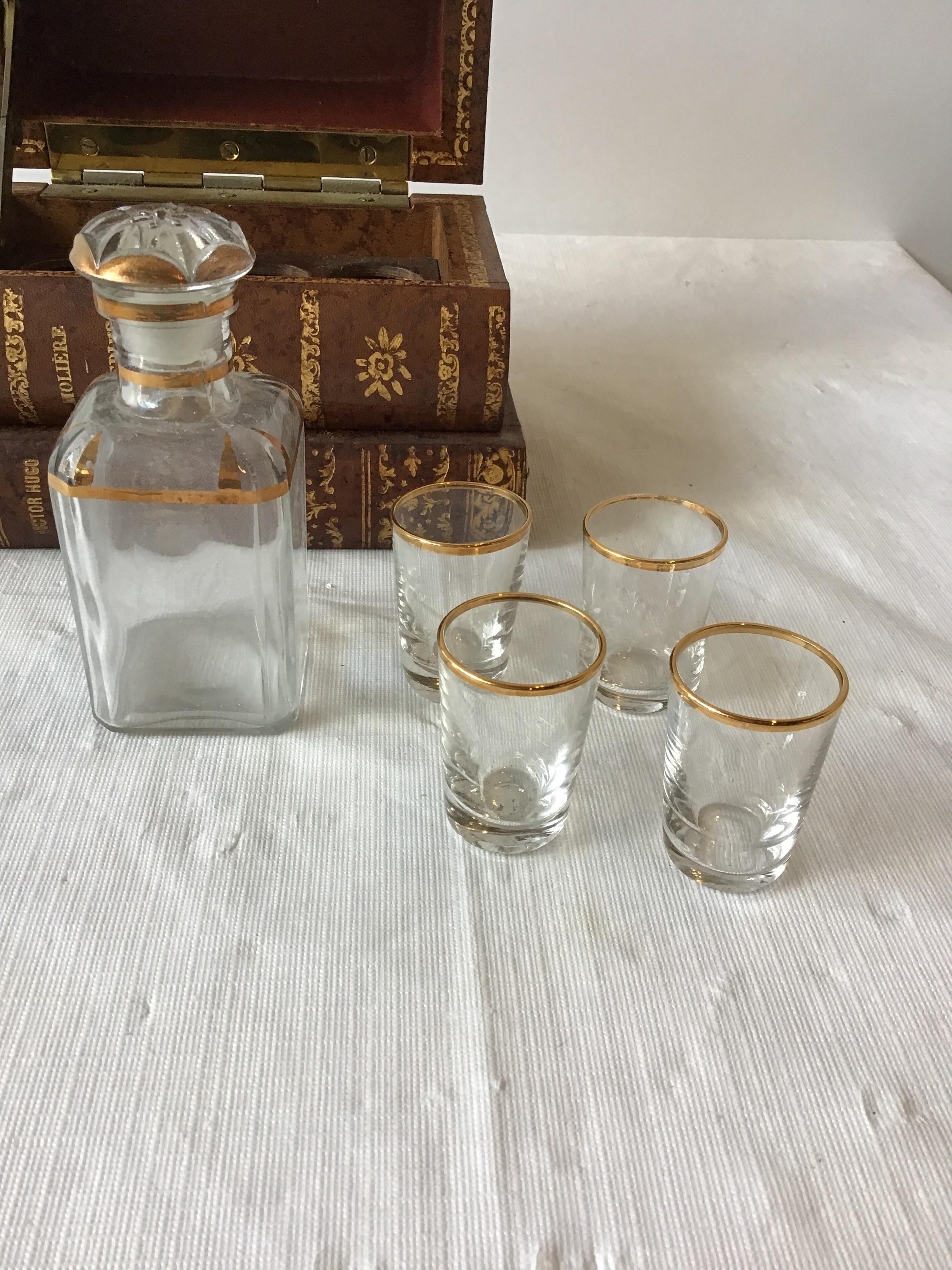 1950s French Cordial Set in a Book Box 3