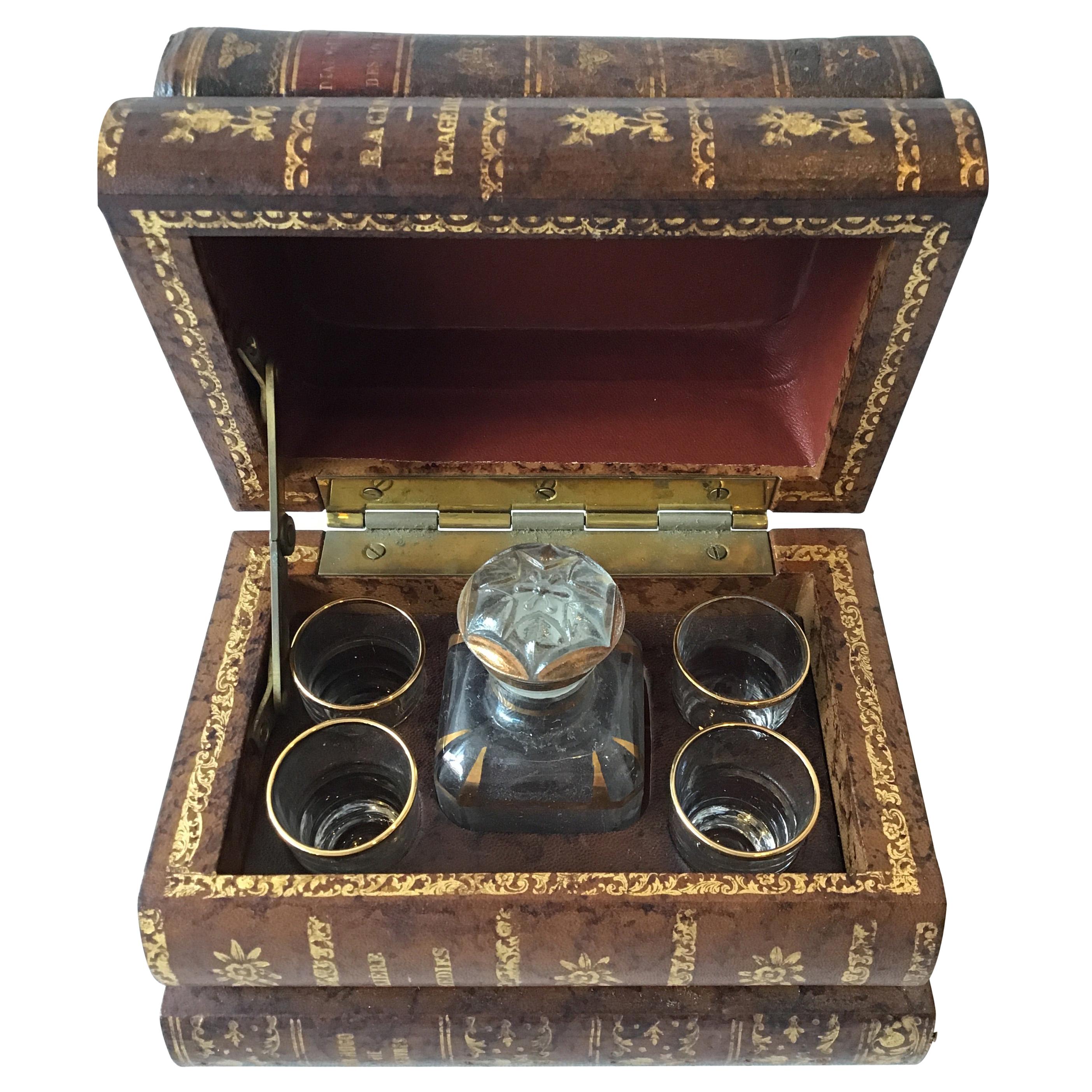 1950s French Cordial Set in a Book Box