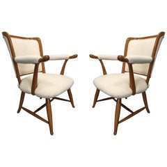 Used 1950s French Country Armchairs Pair
