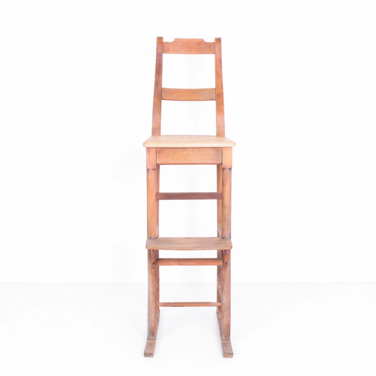 1950s French Country Tall Wooden Chair at 1stDibs