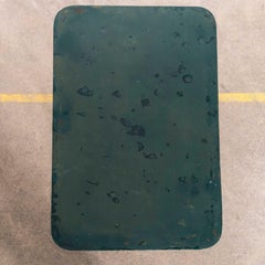 1950's French Dark Green Rectangular Metal Folding Dining Table