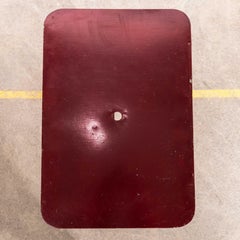 1950's French Dark Red Rectangular Metal Folding Dining Table