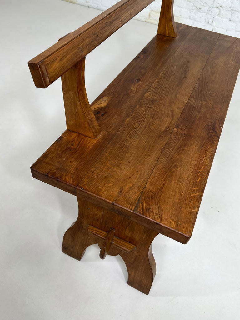 1950s French Design Oak Wooden Bench Seat For Sale at 1stDibs wooden