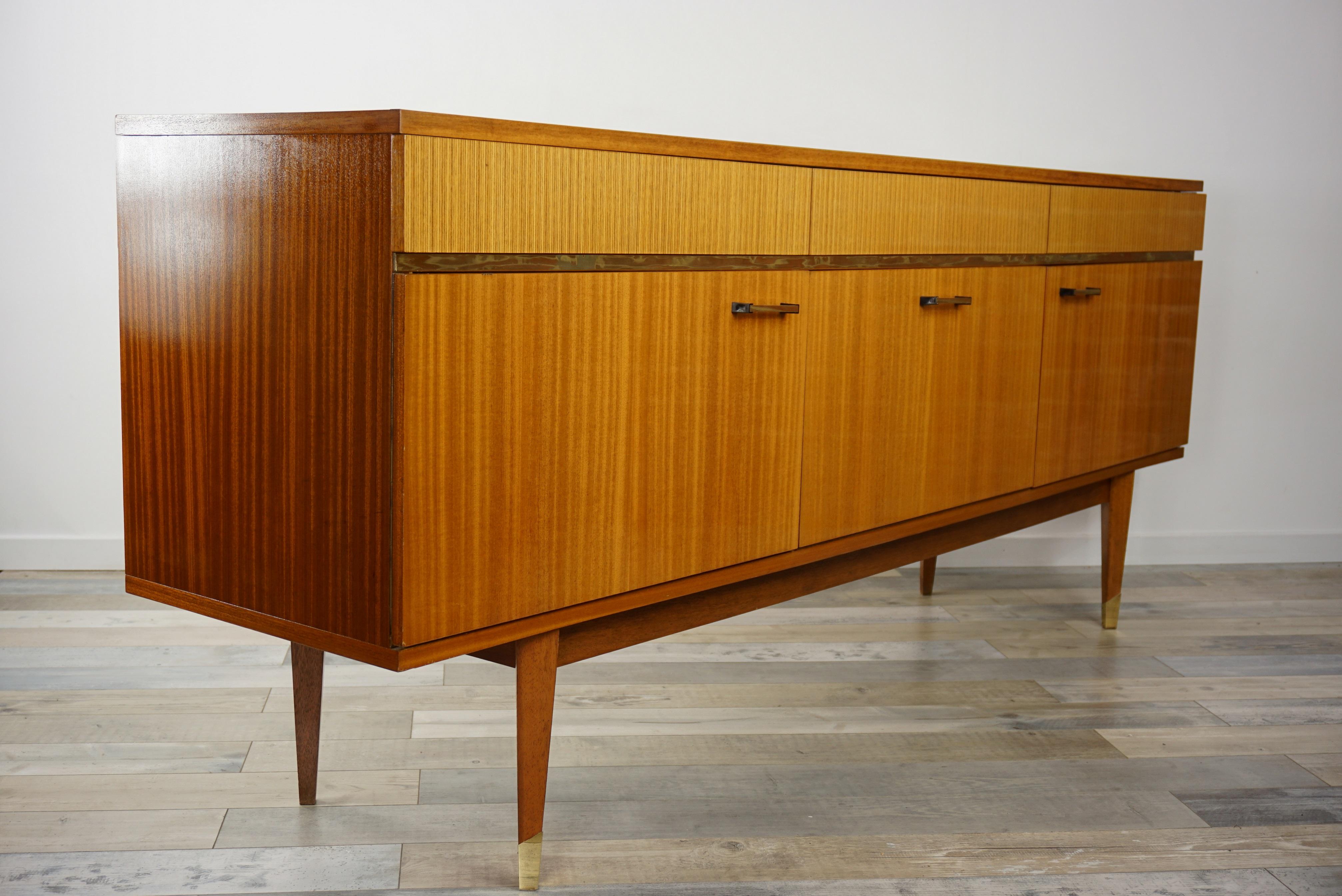 1950s French Design Wooden and Glossy Sideboard 5