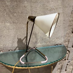1950s French Desk Lamp Patinated Brass Style of Pierre Guariche