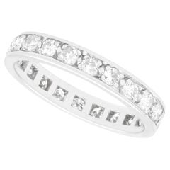 Vintage 1950s, French Diamond and Platinum Full Eternity Ring