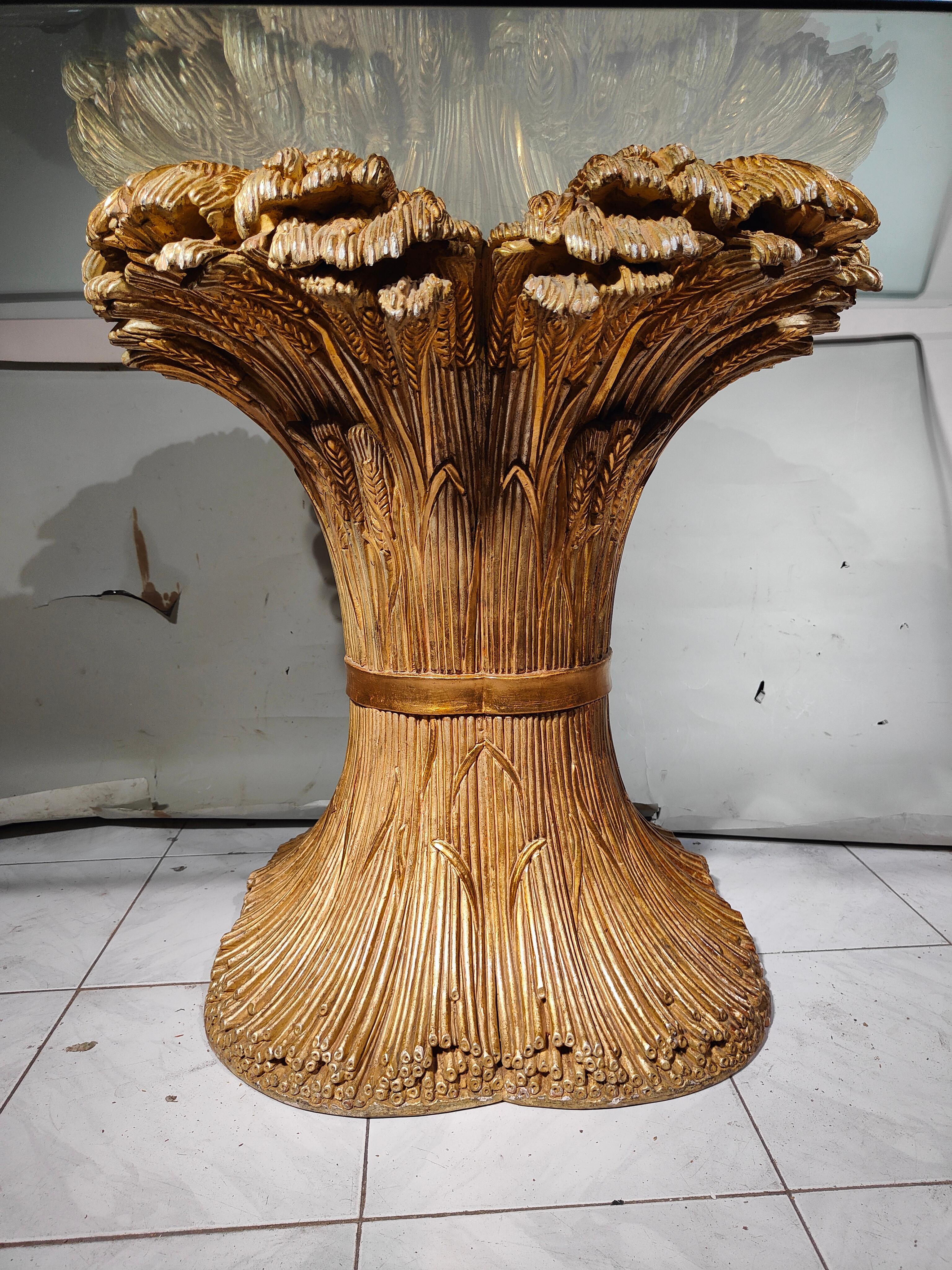 Wood 1950s French Dining Table: Timeless Elegance with Harvest Allegory For Sale