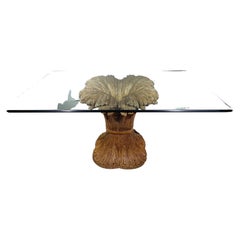 Vintage 1950s French Dining Table: Timeless Elegance with Harvest Allegory