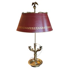 1950s French Empire-Style Bouillotte Lamp With Eagle Finial