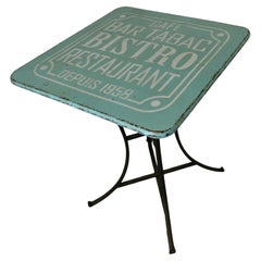 1950s French Enamel  Bistro Table  French Bistro Table a great fun piece