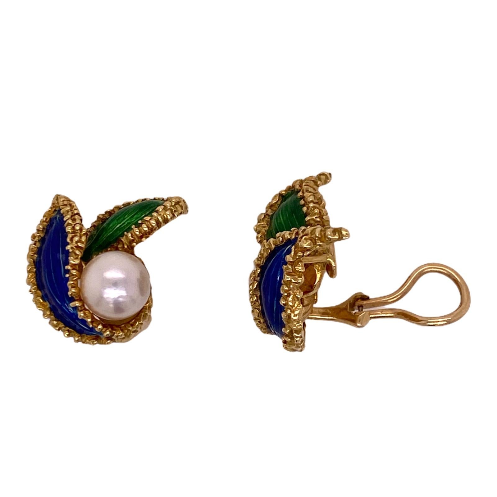 french clip pearl earrings
