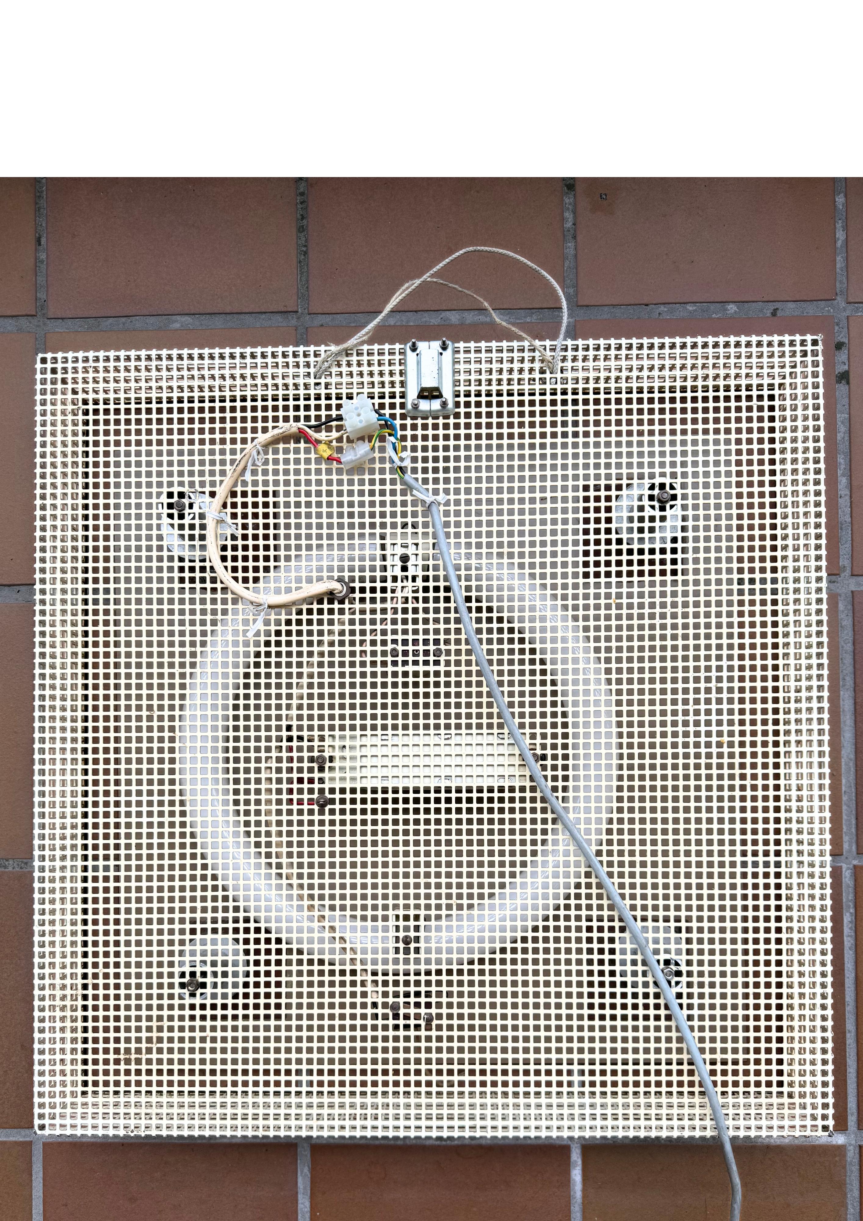1950s French Enamelled Perforated Metal Backlit Wall Mirror Mathieu Matégot Attr 8
