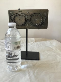 1950s French Eyeglass Mold on Custom Iron Base