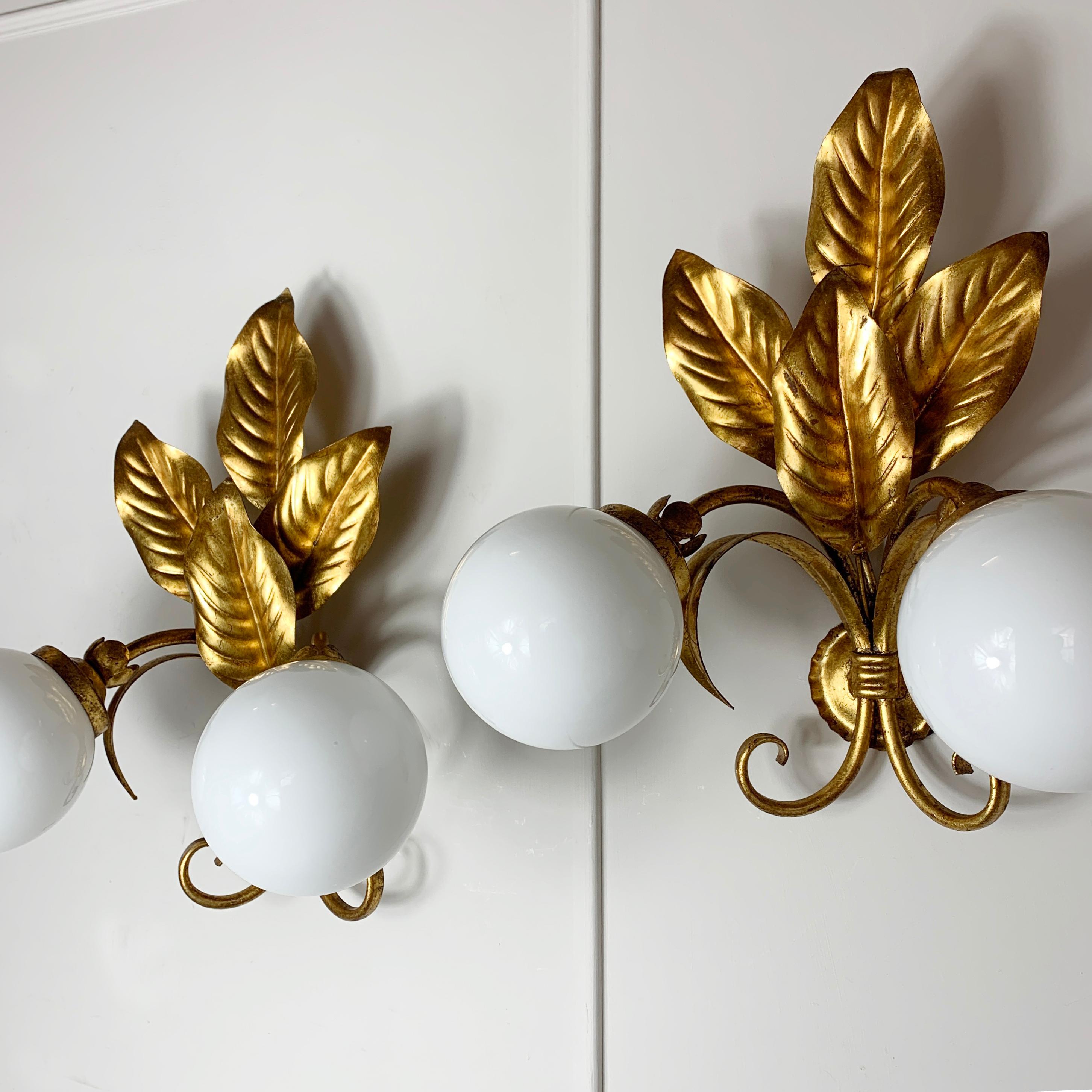 1950s French Feuilles D’or Wall Lights 2