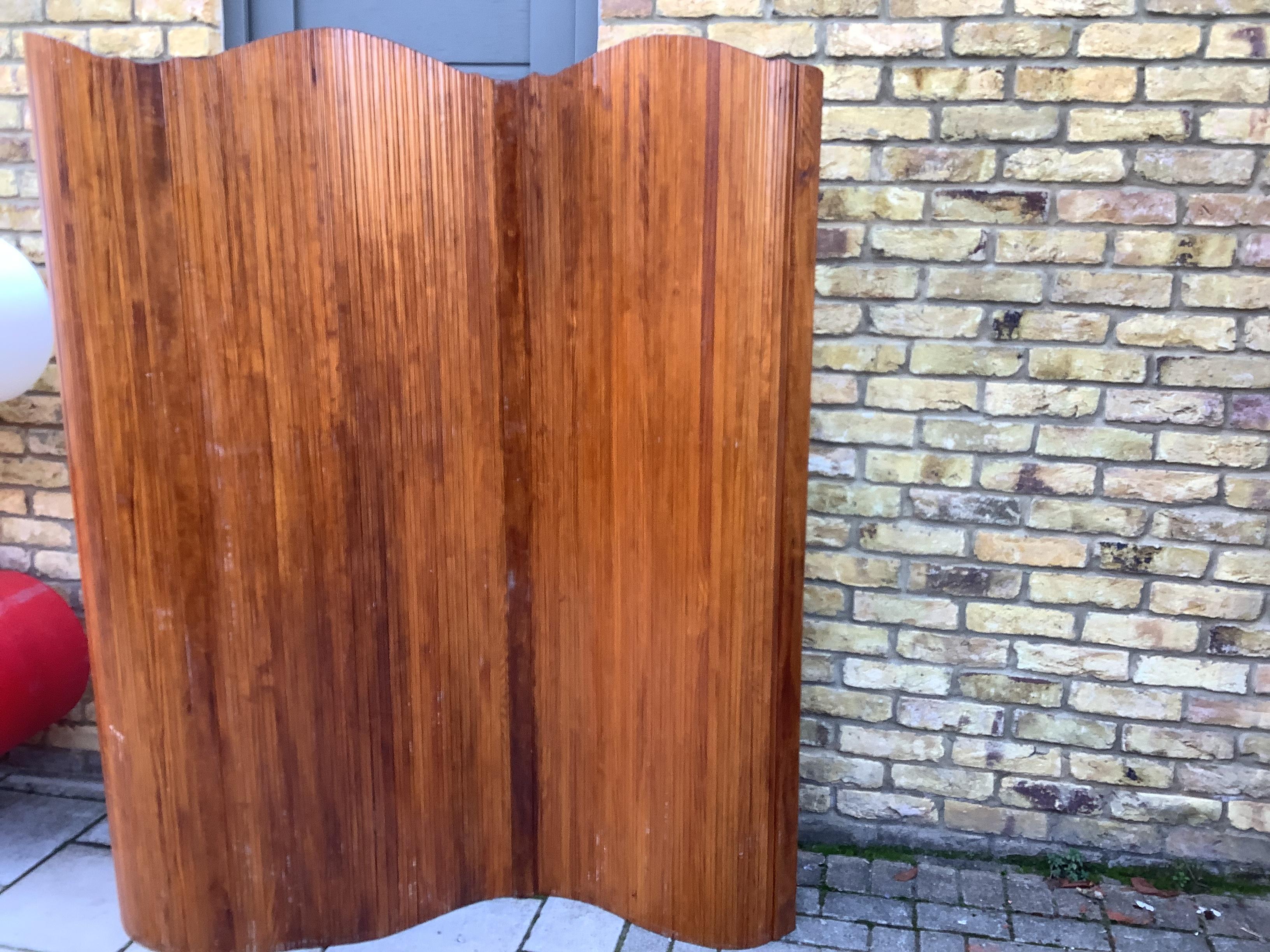 Mid-20th Century 1950’s French Flexible Wooden Screen