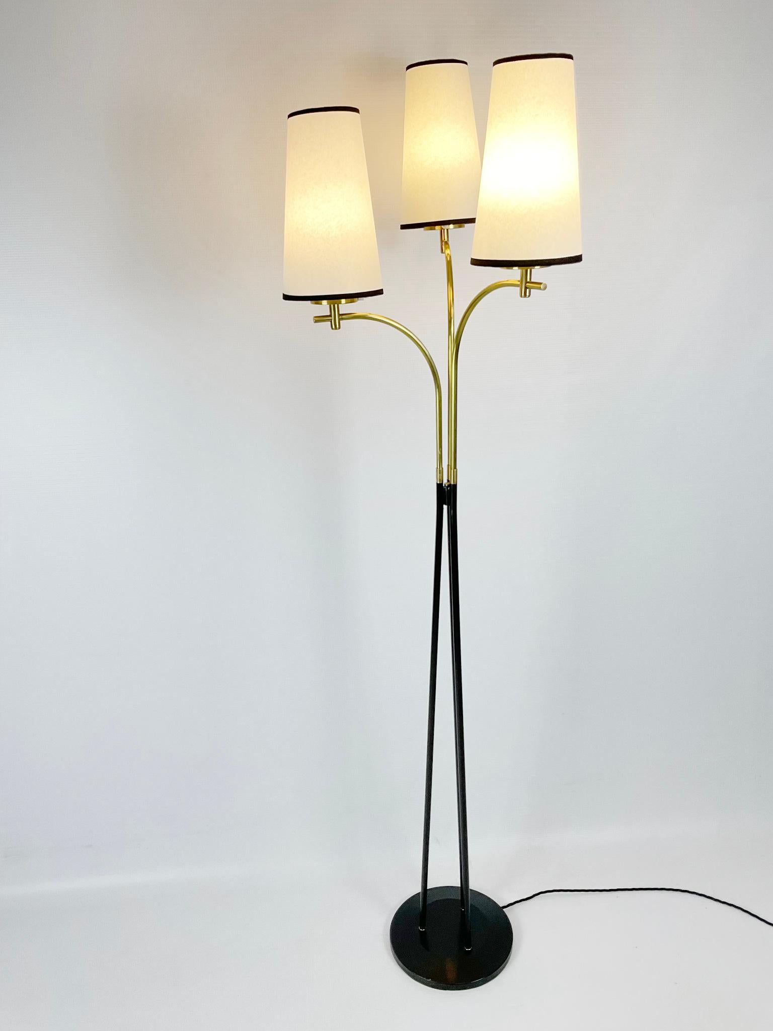 1950s Floor Lamp Attributed to Maison Lunel France 3
