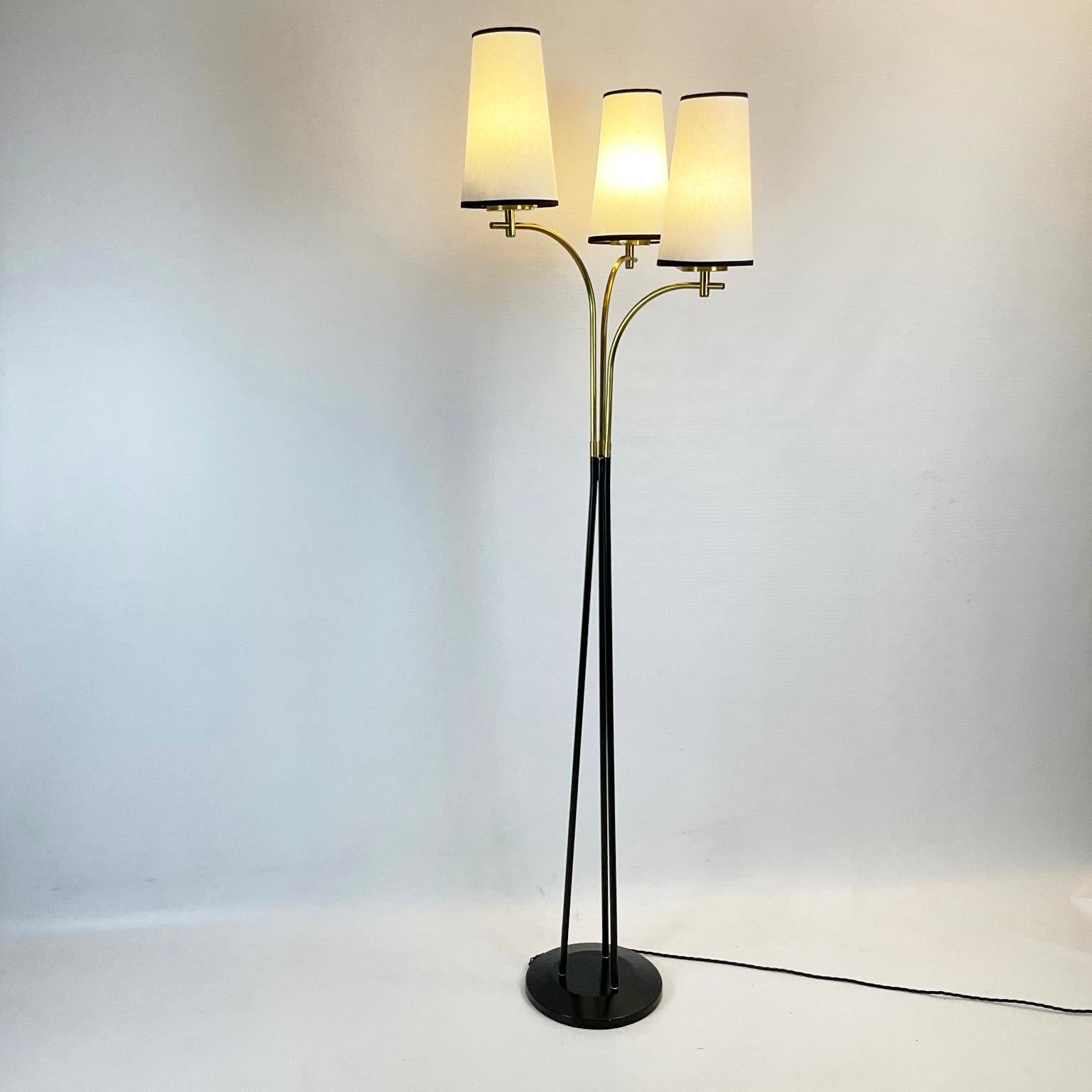 Mid-Century Modern 1950s Floor Lamp Attributed to Maison Lunel France