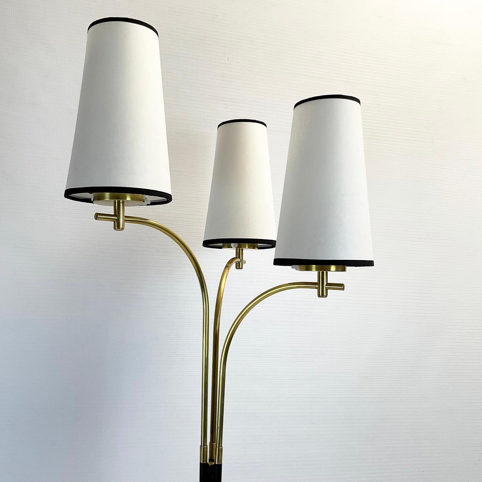 French 1950s Floor Lamp Attributed to Maison Lunel France For Sale