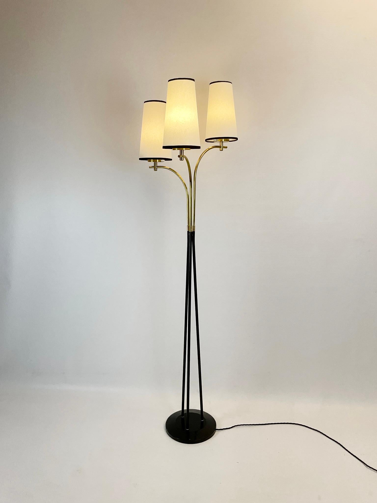 20th Century 1950s Floor Lamp Attributed to Maison Lunel France