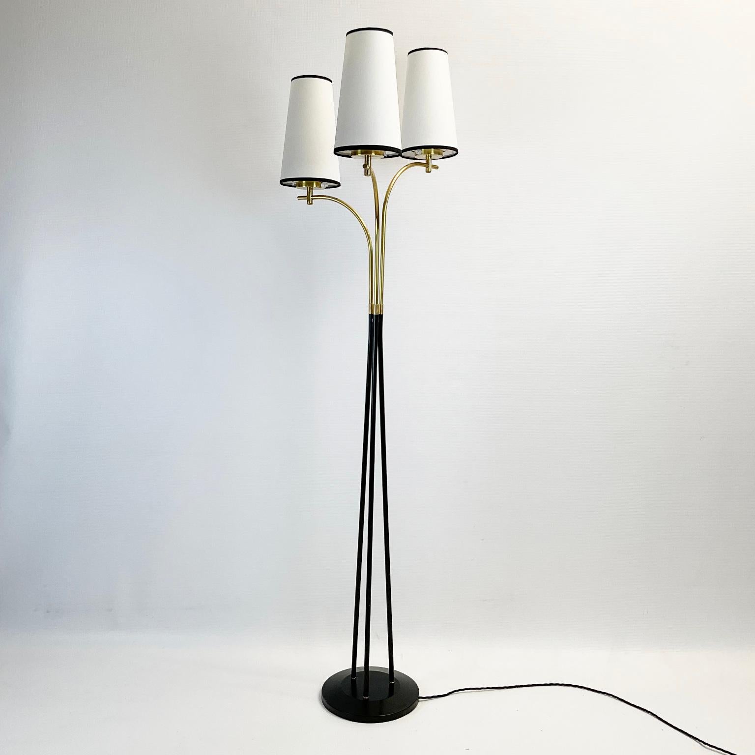 1950s Floor Lamp Attributed to Maison Lunel France 1
