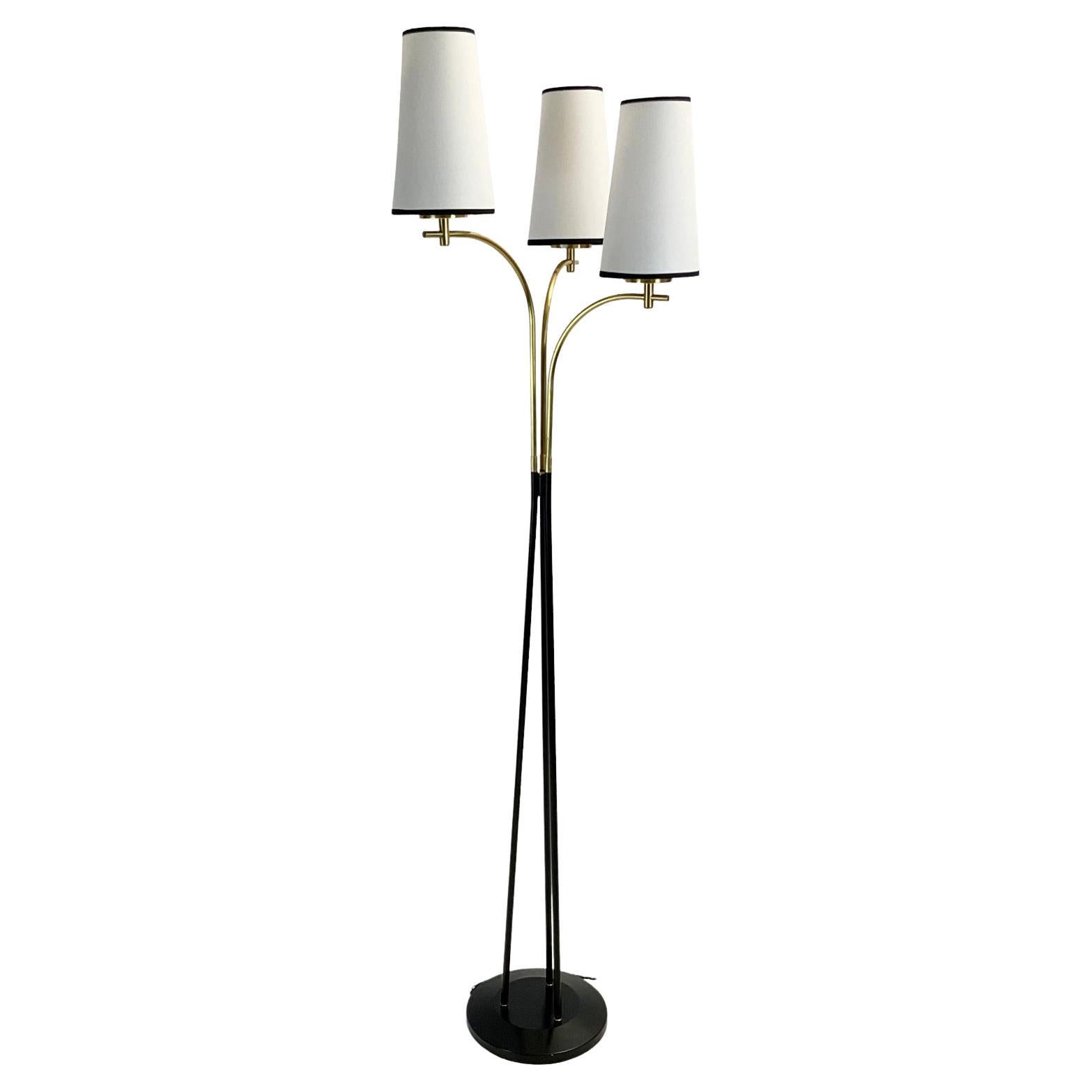 1950s Floor Lamp Attributed to Maison Lunel France For Sale