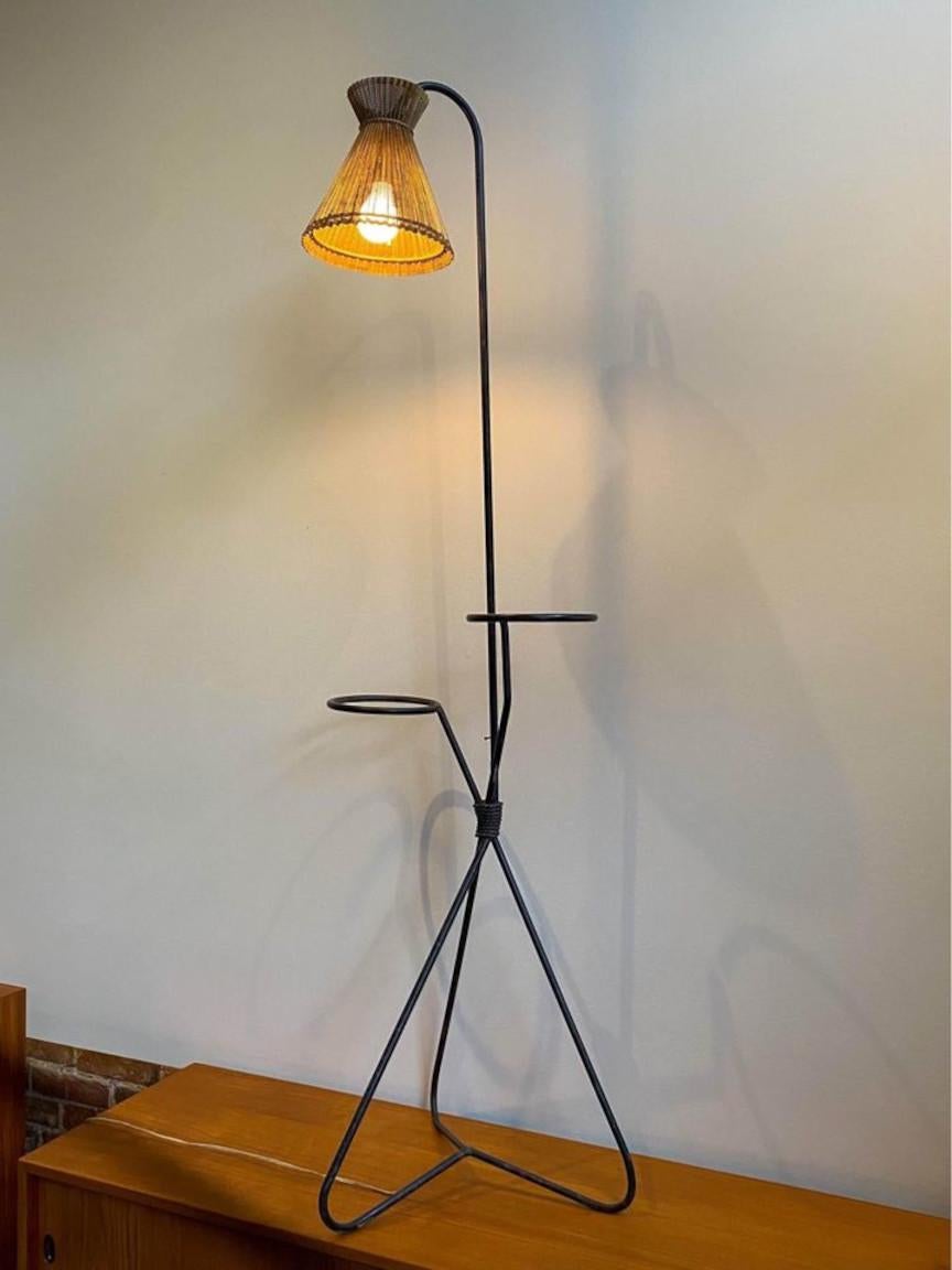 1950s French Floor Lamp by Mathieu Matégot For Sale 1