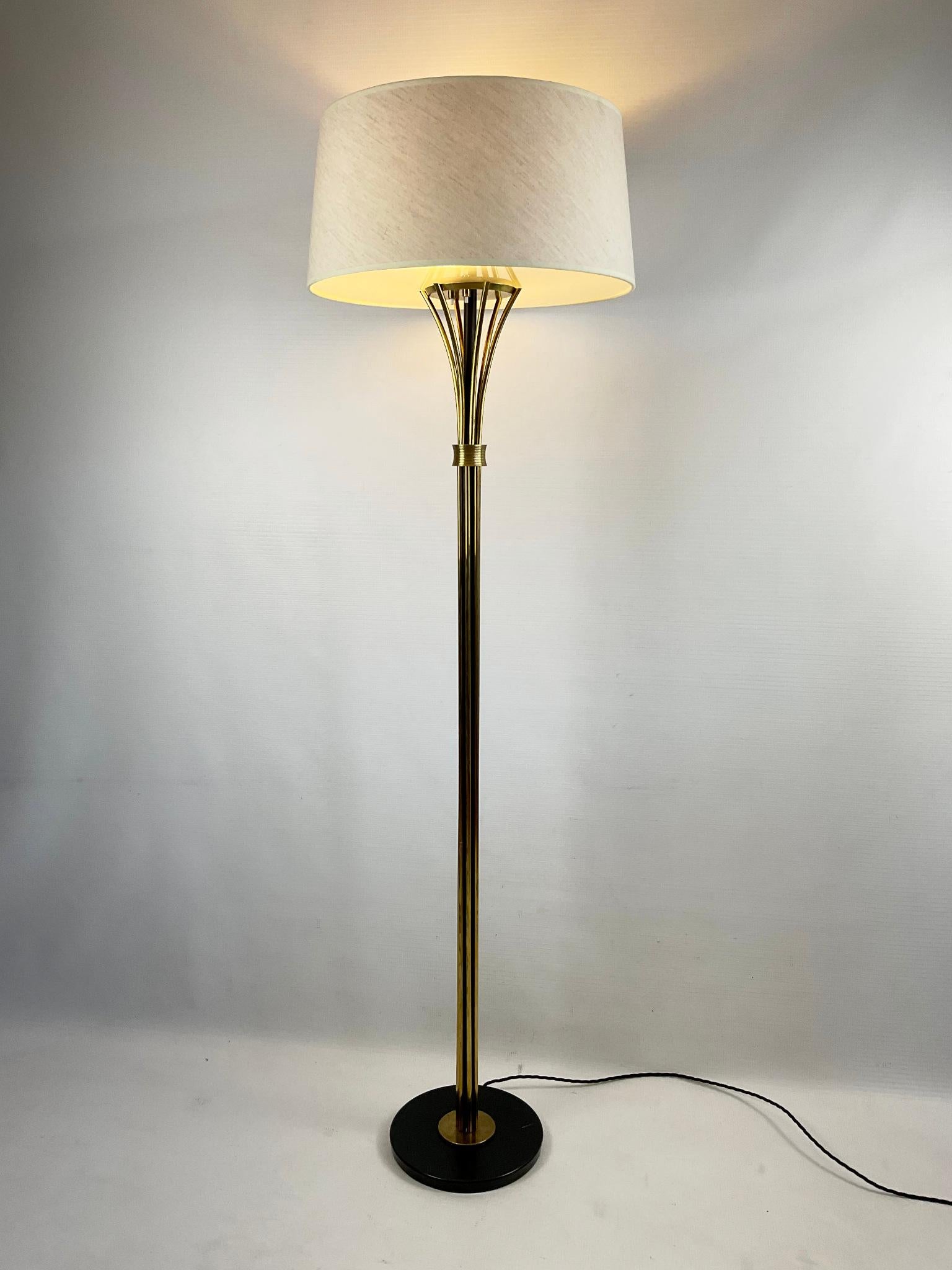 1950s French Floor Lamp Edited by Maison Arlus For Sale 2