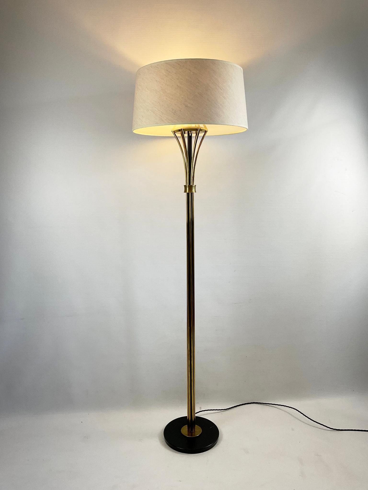 1950s French Floor Lamp Edited by Maison Arlus For Sale 3
