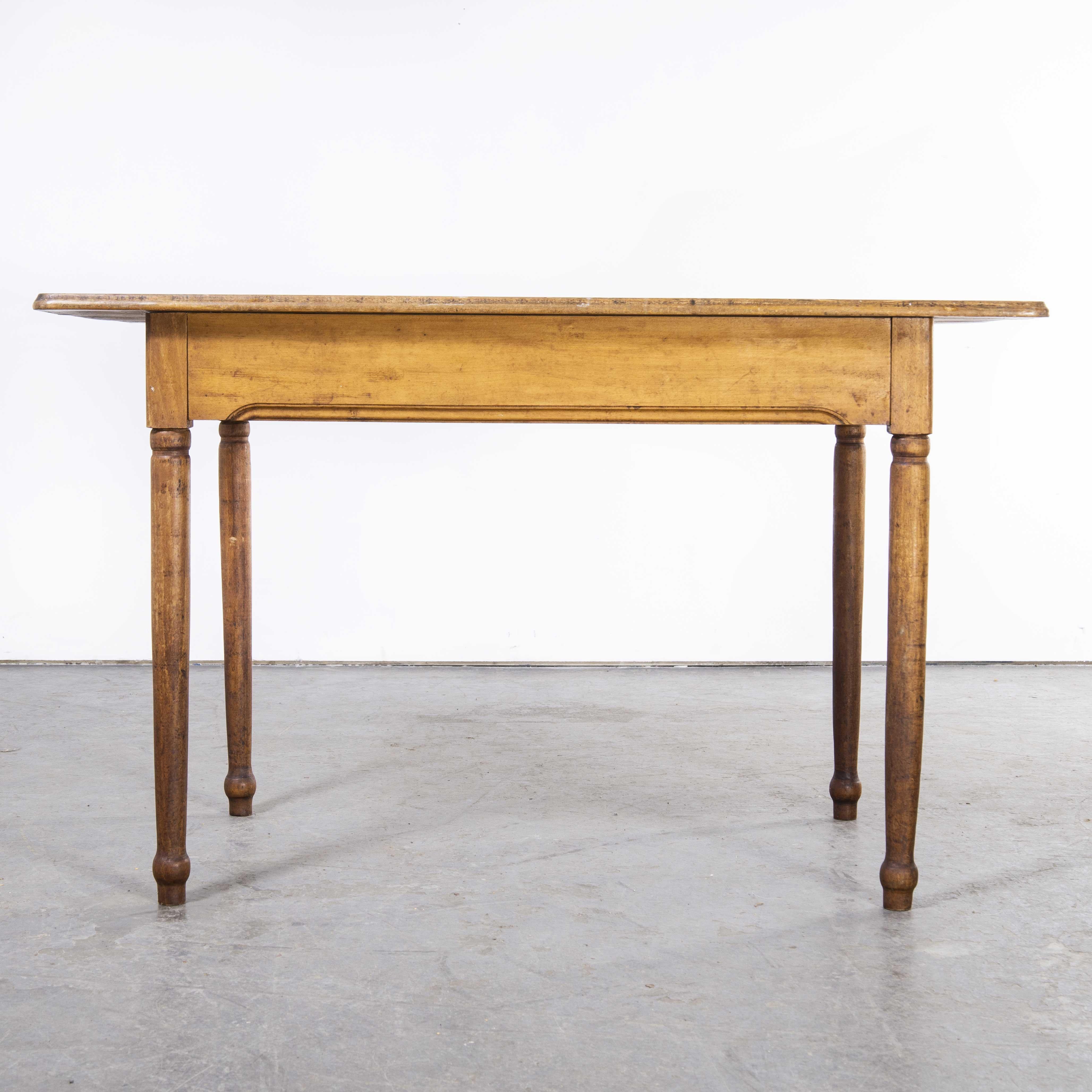 1950’s French fruitwood rectangular dining table (1606.5)
1950’s French fruitwood rectangular dining table (1606.5). Very simple but beautiful French dining table, originally we sourced several tables from a small Caf? outside Lyon. The tables are