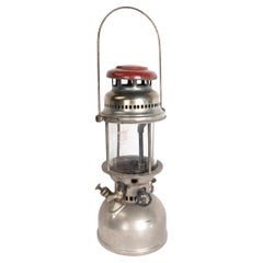 1950s French Gas Lamp Metal with Glass 